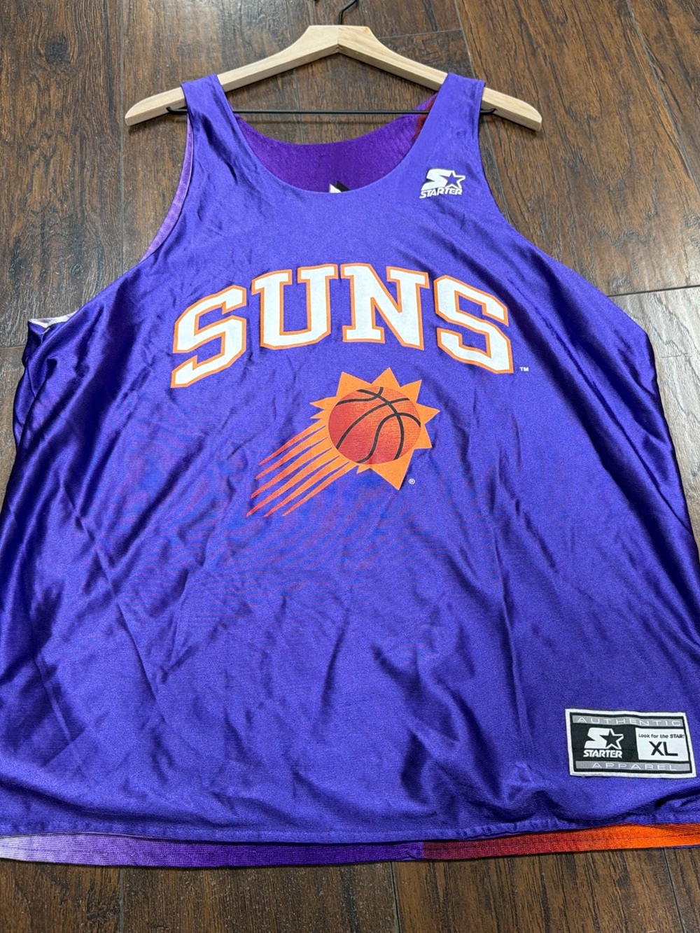 STARTER Purple and Orange Basketball reversible Phoenix Suns Jersey